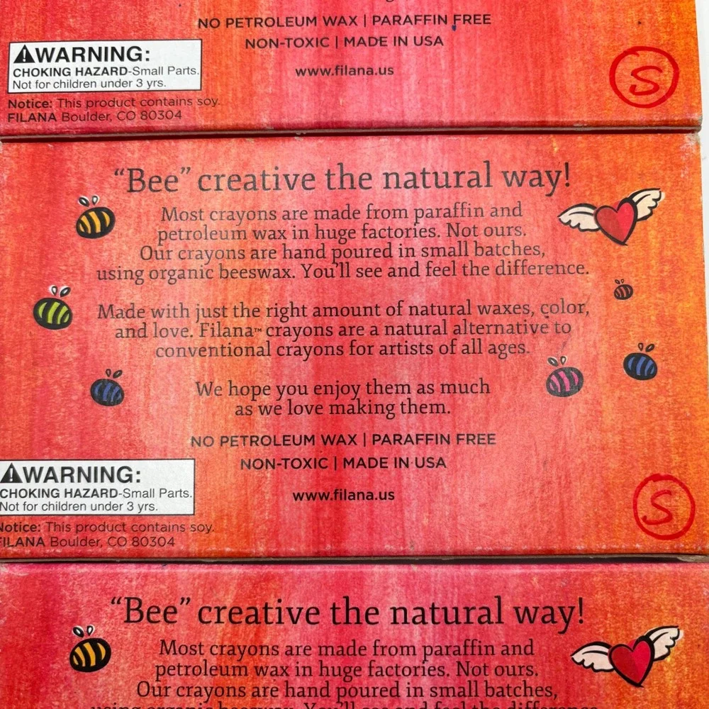 Filana Organic Beeswax Crayons Bundle Stick and Block Non-Toxic Paraffin Free